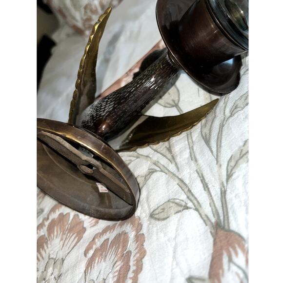 Brass Swan Wall Candle Sconce with Storm Glass 17" - Picture 11 of 16